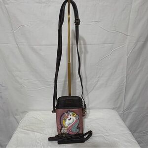 Chala Magical Unicorn Cell Phone Crossbody Bag in pink multicolor faux leather